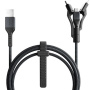 Cablu universal împletit Nomad Kevlar PD 100W USB-A / USB-C / Lightning / micro USB pentru iPhone / iPad / MacBook / AirPods - 1,5 m - negru