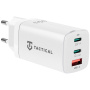 Tactical Adaptor de alimentare FlashBang GaN 65W 2x USB-C / USB-A pentru iPhone / iPad / MacBook / AirPods - alb