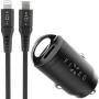 FIXED 30W set încărcător mașină PD cu 2x port USB-C cu cablu USB-C / Lightning - 1,2 m - negru