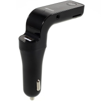 Bluetooth FM transmitter pentru mașină cu port - negru