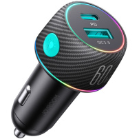 Încărcător auto JOYROOM CCN01 cu porturi USB-C / USB-A - 60W - negru