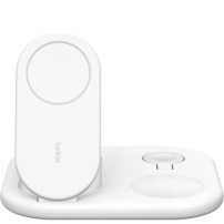 BELKIN Boost Charge 3-în-1 Suport magnetic pliabil de încărcare wireless pentru iPhone / Apple Watch / AirPods - 15W - alb