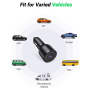 Încărcător auto UGREEN cu 2 porturi USB-C / USB-A - 65W - negru
