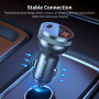Încărcător auto ESSAGER cu display și porturi USB-C / USB-A - 54W - gri