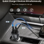 Încărcător auto UGREEN cu 2 porturi USB-C - 30W - gri