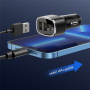 Încărcător auto Yesido Y47 cu porturi USB-C / 2x USB-A - 49W - negru