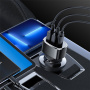 Încărcător auto Yesido Y47 cu porturi USB-C / 2x USB-A - 49W - negru