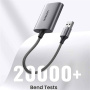 Adaptor UGREEN 2-în-1 cu cititor de carduri - slot pentru card SD / TF la USB-A - gri închis