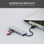 Hub ENKAY 5 în 1 - slot pentru card SD / TF / 3x USB-A la USB-A pentru MacBook - gri