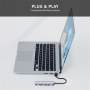 Hub ENKAY 5 în 1 - slot pentru card SD / TF / 3x USB-A la USB-A pentru MacBook - gri