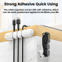Toocki Organizator silicon cabluri - mic - alb