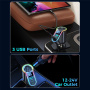Încărcător auto JOYROOM CL21 cu porturi 2x USB-C / USB-A și splitter pentru priza de brichetă - 150W - negru