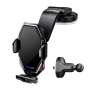 Suport auto ESSAGER T7 pentru grila de ventilație, parbriz și bord cu încărcare wireless pentru iPhone - negru
