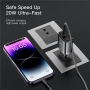 Set adaptor Yesido YC47 cu porturi USB-C / USB-A și cablu USB-C la Lightning - 20W - 1 m - negru