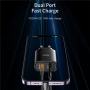 Set adaptor Yesido YC47 cu porturi USB-C / USB-A și cablu USB-C la Lightning - 20W - 1 m - negru