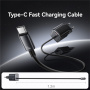 Set adaptor USAMS CC261 cu port USB-C și cablu integrat USB-C - 20W - 1,2 m - alb
