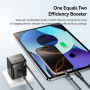 Set adaptor ESSAGER G652CE cu port USB-C și cablu retractabil USB-C - 65W - negru
