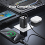 USAMS CC266 Set adaptor cu porturi USB-C / USB-A și cablu integrat USB-C - 65W - 1,5 m - gri închis