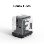 Adaptor universal de călătorie USAMS CC309 cu porturi 2x USB-C / USB-A și prize retractabile - 25W - negru