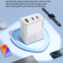 WEKOME WP-U66 GaN Încărcător rapid cu porturi 2x USB-C / USB-A - 65W - alb