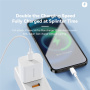 Set adaptor ESSAGER ES-CD30 cu port USB-C și cablu USB-C la Lightning - 20W - 1 m - alb
