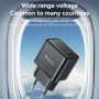 Adaptor mini de încărcare rapidă Yesido YC62 GaN cu port USB-C - 25W - negru