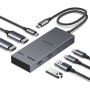 Hub UGREEN CM880 7 în 1 - 2x HDMI / 3x USB-C / 2x USB-A la USB-C pentru MacBook - gri închis