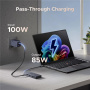 Hub UGREEN CM880 7 în 1 - 2x HDMI / 3x USB-C / 2x USB-A la USB-C pentru MacBook - gri închis