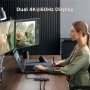 Hub UGREEN CM880 7 în 1 - 2x HDMI / 3x USB-C / 2x USB-A la USB-C pentru MacBook - gri închis