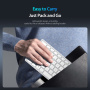 Tastatură Bluetooth wireless DUX DUCIS cu secțiune numerică - argintiu