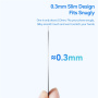 ESSAGER Inel adeziv MagSafe pentru iPhone - 2 buc - negru