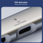 Hub OTG-019Y 5 în 1 - jack de 3,5 mm / 2x USB-C / 2x USB-A la USB-C / Lightning - gri închis