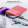 Hub OTG-019Y 5 în 1 - jack de 3,5 mm / 2x USB-C / 2x USB-A la USB-C / Lightning - gri închis