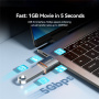 Reducție de încărcare și date ESSAGER - USB-C la USB-A - gri închis