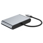 Adaptor 4 în 1 - HDMI / RJ45 / USB-C / USB-A la USB-C - gri