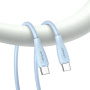 Cablu de încărcare și date USAMS US-SJ716 - USB-C la USB-C - 1 m - roz