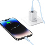 Cablu de încărcare și date USAMS US-SJ717 - USB-C la Lightning - 1 m - alb