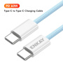 Cablu de încărcare și date împletit ENKAY - USB-C la USB-C - 2 m - alb