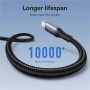 Cablu de încărcare și date împletit JOYROOM S-A28 - USB-A la USB-C - 1 m - negru