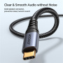 Cablu audio JOYROOM SY-A07 - jack de 3,5 mm la USB-C - 1,2 m - negru