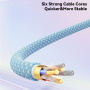 Cablu de încărcare și date ESSAGER ES-X46 împletit - USB-C la Lightning - 2 m - albastru