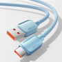 Cablu de încărcare și date ESSAGER ES-X46 împletit - USB-A la USB-C - 2 m - albastru
