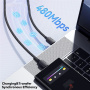 Cablu de încărcare și date ESSAGER ES-X46 împletit - USB-A la USB-C - 2 m - albastru
