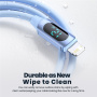 Cablu de încărcare și date Toocki TQ-X55 - USB-A la Lightning - 1 m - albastru