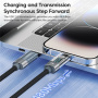 Cablu de încărcare și date Toocki TQ-X36 - USB-C la Lightning - 2 m - gri