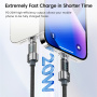 Cablu de încărcare și date Toocki TQ-X36 - USB-C la Lightning - 2 m - gri