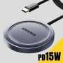 Încărcător wireless ESSAGER ES-WC11 Qi2 MagSafe pentru iPhone / AirPods - 15W - gri închis