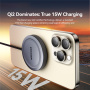Încărcător wireless ESSAGER ES-WC11 Qi2 MagSafe pentru iPhone / AirPods - 15W - gri închis