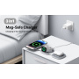Încărcător wireless 3 în 1 MagSafe YM-T1 pentru iPhone / Apple Watch / AirPods - 15W - gri închis