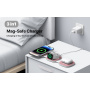 Încărcător wireless 3 în 1 MagSafe YM-T1 pentru iPhone / Apple Watch / AirPods - 15W - roz